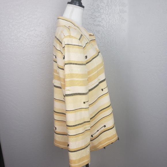 Alfred Dunner Yellow Striped Knit Blazer Size 18 - Picture 5 of 8